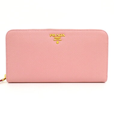 【ほぼ新品】ラウンドファスナーロングウォレットゴールド金具サフィアーノ1ML506【長財布】【中古】