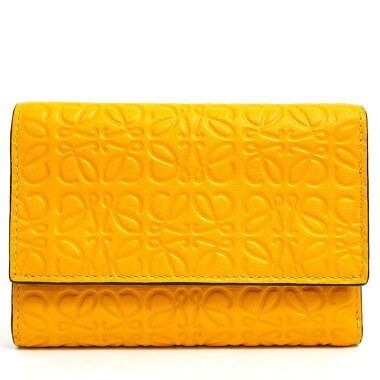 [Almost New] 2018 Autumn / Winter Mini Wallet Triple Fold Wallet Anagram 10755S 9700308255 ãFolded Walletã ãUsedã