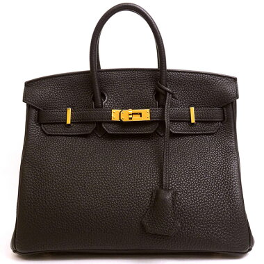 【ほぼ新品】25ゴールド金具バーキン【ハンドバッグ】【中古】