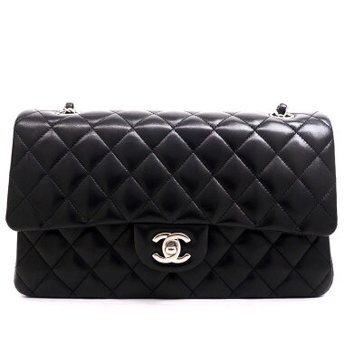 [Beautiful goods] 25 W chain W flap silver clasp Matrasse A01112 [Shoulder bag] [pre-owned]