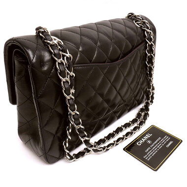 [Beautiful goods] 25 W chain W flap silver clasp Matrasse A01112 [Shoulder bag] [pre-owned]