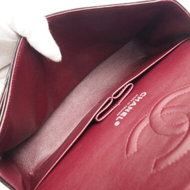 [Beautiful goods] 25 W chain W flap silver clasp Matrasse A01112 [Shoulder bag] [pre-owned]