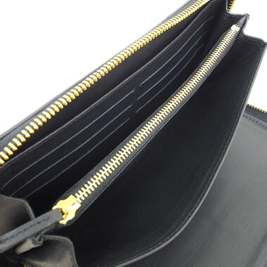 【美品】ヴェルサーチジップアラウンドロングウォレットゴールドスタッズメデューサ【長財布】【中古】