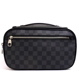 [GOODA published] [Carefully selected products] [Used] [Beauty goods] Louis Vuitton Amblair Damier Graphite N41289 [Body bag waist pouch]