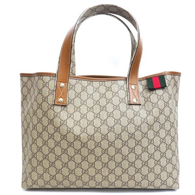 【ほぼ新品】グッチGGプラスシェリーラインショルダーバッグGGスプリーム×ウェブ211134493075【トートバッグ】【中古】