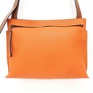 【ほぼ新品】ロエベTメッセンジャーバッグクロスボディー斜め掛けバイカラー316.12TP37【ショルダーバッグ】【中古】