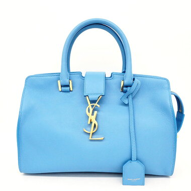 [Used] [Beautiful goods] Yves Saint Laurent YSL logo 2WAY shoulder diagonally hung gold metal fittings Baby cabas [Handbag] [Used]