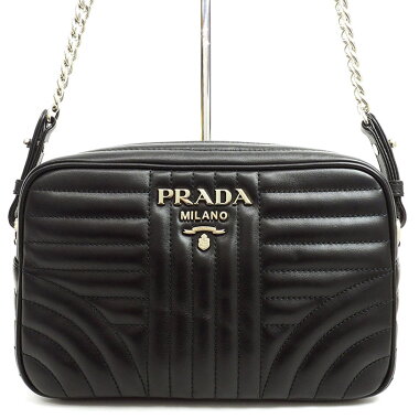 [Used] [almost new] Prada Cross Body Chain Shoulder Pochette Silver Hardware Diagram 1BH083 [Shoulder Bag] [Used]