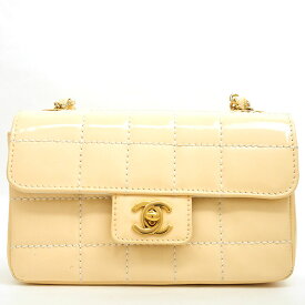 【GOODA掲載】【厳選商品】【中古】【美品】シャネル CCロゴ チェーンショルダー ミニポシェット ゴールド金具 チョコバー 【ショルダーバッグ】【中古】