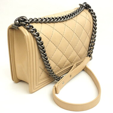 【中古】【美品】シャネルCC斜め掛けチェーンショルダークロスボディアンティークシルバー金具ボーイシャネルA67086【ショルダーバッグ】