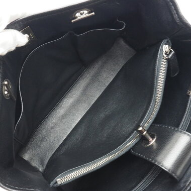 [Used] [almost new] Chanel Medium Shopping Tote Shoulder Gun Metal Coco Mark A90451 [Tote Bag]