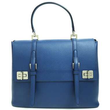 [Used] [Goods] Prada Top Handle Flap Bag 2WAY Shoulder Silver Hardware Safiano BN 2789 [Handbag]