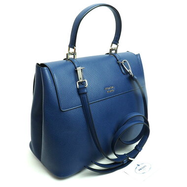 [Used] [Goods] Prada Top Handle Flap Bag 2WAY Shoulder Silver Hardware Safiano BN 2789 [Handbag]