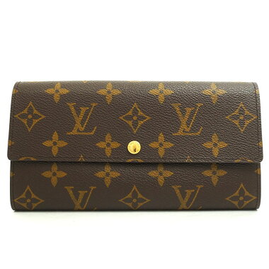 【中古】【ほぼ新品】ルイヴィトンポルトフォイユ・サラ旧型モノグラムM61734【長財布】