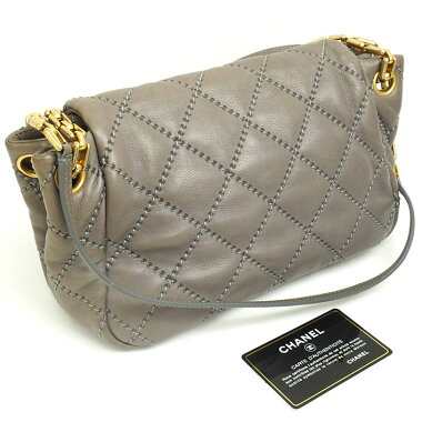 [Preowned] [Goods] Chanel CC Wild Stitch Matrasse Retro Chain Antique Gold Brackets Coco Mark [Shoulder Bag]