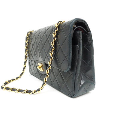 [Pre-owned] [Goods] Chanel 25 W chain W flap gold fittings Matrasse A01112 [Shoulder bag]