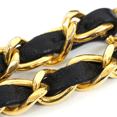 [Pre-owned] [Goods] Chanel 25 W chain W flap gold fittings Matrasse A01112 [Shoulder bag]