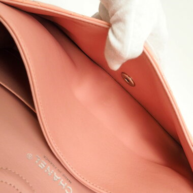 【中古】【美品】シャネル25WフラップWチェーンゴールド金具マトラッセA01112【ショルダーバッグ】