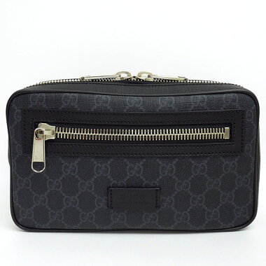 【中古】【美品】グッチGG柄ベルトバッグGGスプリーム×ウェブ474293・200047【ボディバッグ・ウエストポーチ】