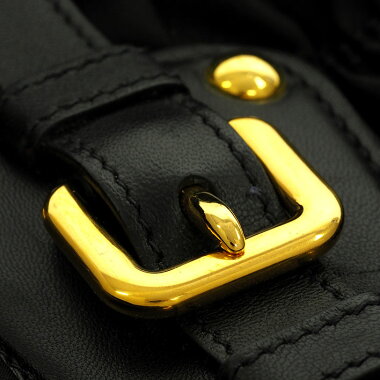 [Used] [almost new] Prada 2WAY gathered shoulder bag gold metal fittings testsuit go full 1BG805 [handbag]