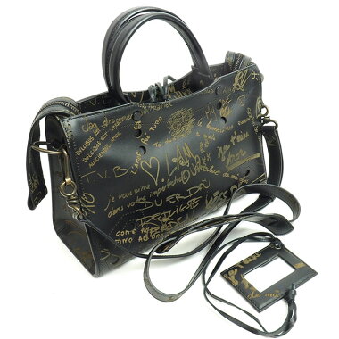 [Used] [Almost new] Balenciaga S Small Graffiti Valentine Limited 2WAY Shoulder Blackout City 443516 / B ・ 002123 [Handbag]