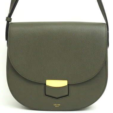 [Used] [Beautiful] Celine compact gold bracket diagonally hanging cross body trotter 179013ZMB.09ST [shoulder bag]