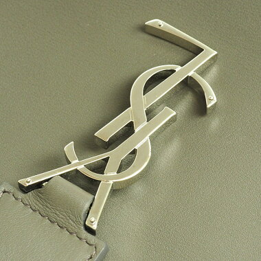 [Used] [almost new] Yves Saint Laurent Small 2WAY tote shoulder diagonally hanging crocodile embossed monogram silver hardware downtown cabas 436832 [handbag]