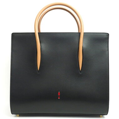 【中古】【美品】クリスチャンルブタンラージ2WAYショルダーバッグヒョウ柄スタッズ付パロマ1165022BK2O【トートバッグ】