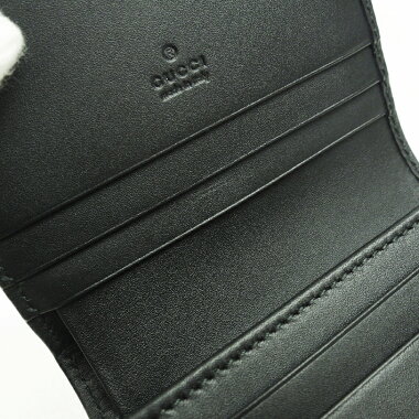 【中古】【未使用品・新古品】グッチビーハチ蜂GG柄カードケースコインケース付き2018年クルーズコレクションGGスプリーム508757・493075【二つ折り財布】