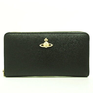 【中古】【ほぼ新品】ヴィヴィアンウエストウッドオーブマークラウンドファスナーロングウォレットヴィクトリア51050023【長財布】