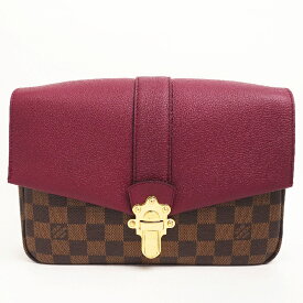 ルイヴィトン ショルダーバッグ クラプトン ダミエ ヴィンテージ レザー LOUIS VUITTON ルイ・ヴィトン ビトン ショルダーバッグ 横型 ブラウン 茶色 レディース ショルダー バック VINTAGE BAG SHOULDERBAG 美品 中古 送料無料 ご褒美 秋