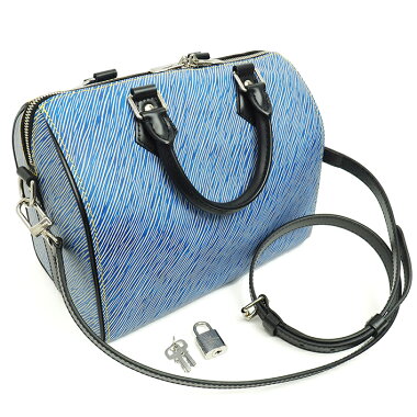 【中古】【ほぼ新品】ルイヴィトンスピーディ・バンドリエール25エピデニムM51280【ボストンバッグ】