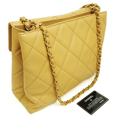 [Used] [Good Condition] Chanel CC Matrasse Stitch Chain Tote Flap Pocket Gold Hardware Wild Stitch [Shoulder Bag]