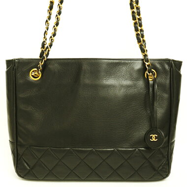 [Used] [Beauty] Chanel Chain Tote Shoulder Bag Gold Metal Fittings Vintage Coco Mark [Tote Bag]