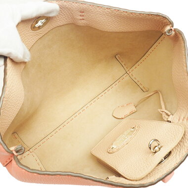 [Preowned] [Goods] Fendi Small Calla Shoulder Silver Hardware Celeria 8BH 257 [Tote Bag]