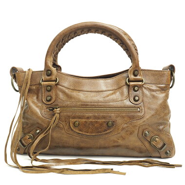 【中古】【美品】バレンシアガ2WAYワンショルダー肩掛けミラー付きクラシックファースト103208・213048【ハンドバッグ】