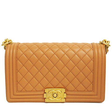 [Used] [Good Condition] Chanel Matrice Stitch Chain Shoulder Antique Gold Hardware Boy Chanel A67086 [Shoulder Bag]
