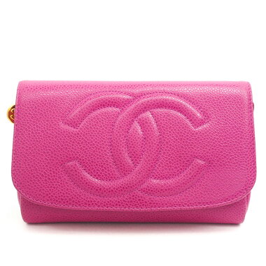 [Pre-owned] [Goods] CC logo coco mark A07007 [Corning cosmetic pouch] with Chanel cosmetics pouch mirror