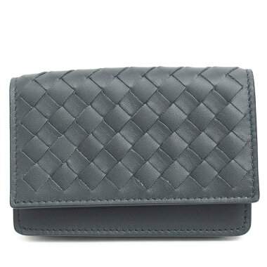 [Used] [Almost new] Bottega Veneta Folded business card case with braid gusset Intrecciato 174646V46511300 Card case [Accessories/Miscellaneous goods]