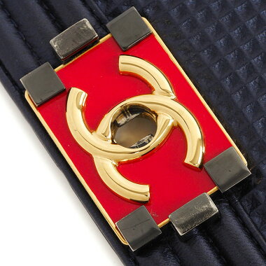 [Used] [Good Condition] Chanel Chain Shoulder Lattice Pattern Waffle Pattern Bicolor Gold Hardware Boy Chanel [Shoulder Bag]