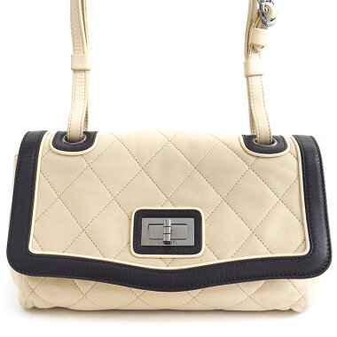 [Used] [Beauty] Chanel One Shoulder Matrasse Stitch Bicolor Silver Hardware 2.55 [Shoulder Bag]