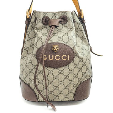 [Used] [almost new] Gucci GG pattern Shelly line Tiger head 3WAY handbag shoulder bag drawstring type GG Supreme × web 473875 · 520981 [Backpack rucksack]