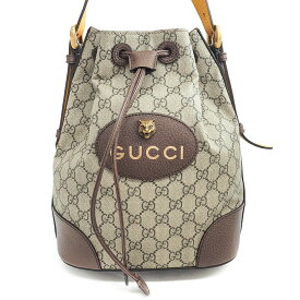 [Maximum P34 times in entry] [GOODA published] [Used] [Almost new] Gucci GG pattern Shelly line Tiger head 3WAY handbag Shoulder bag Drawstring type GG Supreme × Web 473875 · 520981 [Backpack rucksack]