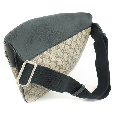 【中古】【ほぼ新品】グッチGG柄ベルトバッグショルダーバッグGGスプリーム406372・493075【ボディバッグ・ウエストポーチ】