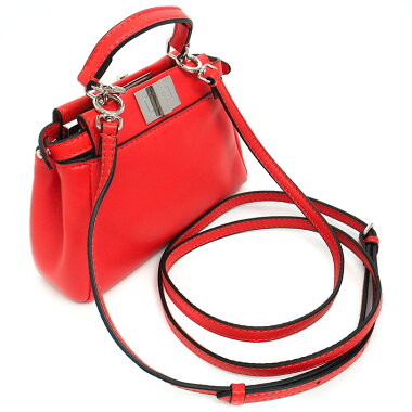 [Pre] [Goods] Fendi micro flower motif 2 WAY mini shoulder pochette cross body diagonally hung silver clasp Pikaboo 8M03557J2F0U2W [handbag]