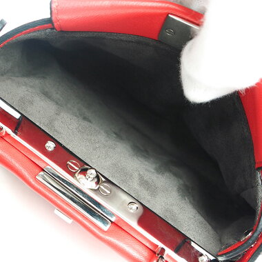 [Pre] [Goods] Fendi micro flower motif 2 WAY mini shoulder pochette cross body diagonally hung silver clasp Pikaboo 8M03557J2F0U2W [handbag]