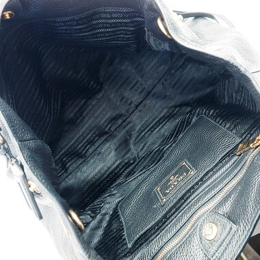 [Used] [Beautiful] Prada 2WAY shoulder bag diagonally hung gold metal fittings Vittero Dino BN2793 [Tote bag]