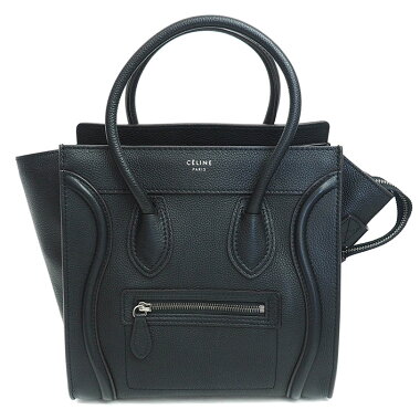 [Used] [Good Condition] Celine Micro Shopper Silver Hardware Old Logo Tote Bag Luggage 167793DRU38NO [Handbag]