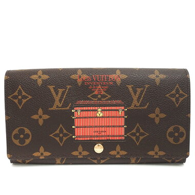 【中古】【ほぼ新品】ルイヴィトンポルトフォイユ・サラトランク&ロック2013年秋冬モノグラムM60415【長財布】