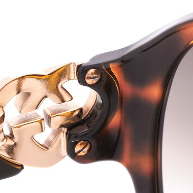 [Used] [almost new] Gucci interlocking heart tortoiseshell eyewear interlocking GGG3530 / F / S791JS Ladies Sunglasses [Accessories]